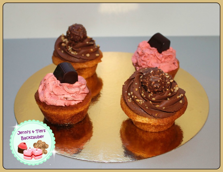 Rocher Cupcakes / Mon Cherie Cupcakes «mit besonderer Füllung»
